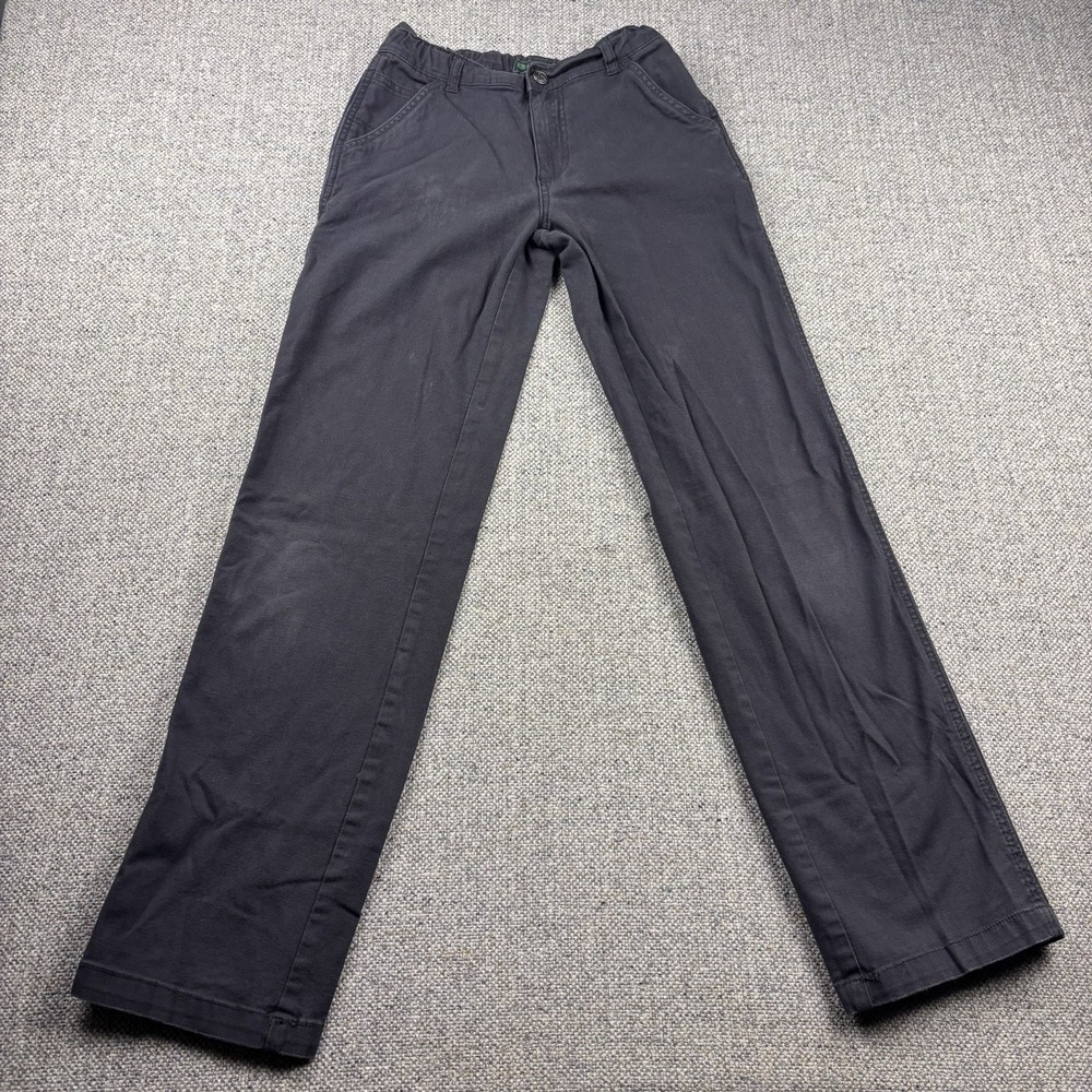 John Deere Boys 14/16 Carpenter Work Pants Charcoal Grey Flat Front